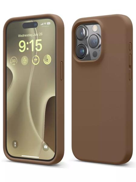 Elago для iPhone 15 Pro Max чехол Soft silicone (Liquid) Black