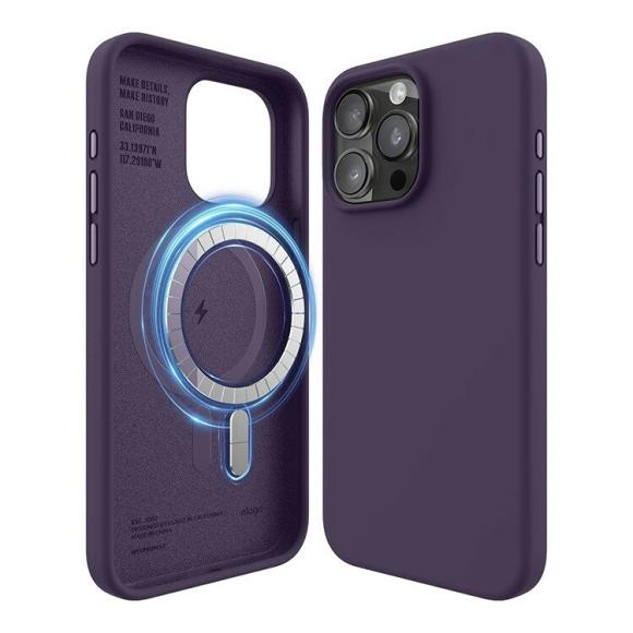 Elago для iPhone 15 Pro Max чехол Soft silicone (Liquid) Black